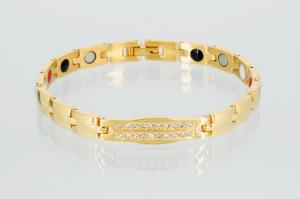 E8160G2Z - 4-Elemente Armband goldfarben mit Zirkoniasteinen