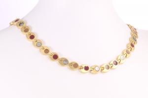 HE9017G - 3-Elemente Halskette goldfarben