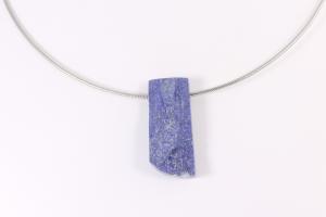 AE4516ES - Edelsteinanhänger Lapis Lazuli mit Stahlreif und Energieeinlagen