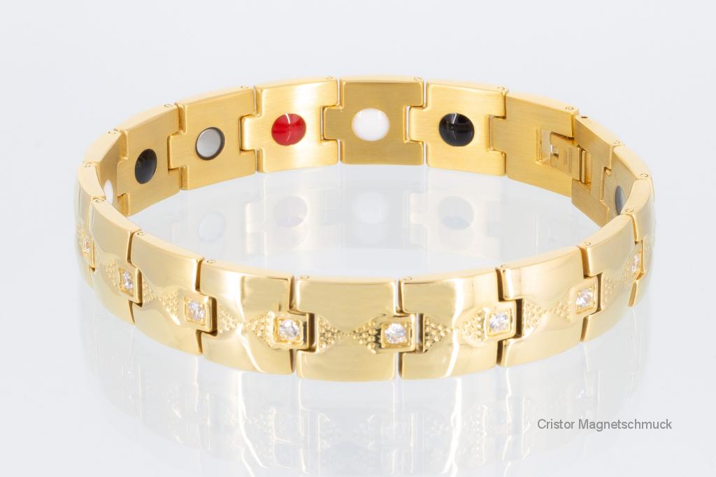 E8271GZ2 - 4-Elemente Armband goldfarben mit weißen Zirkonia