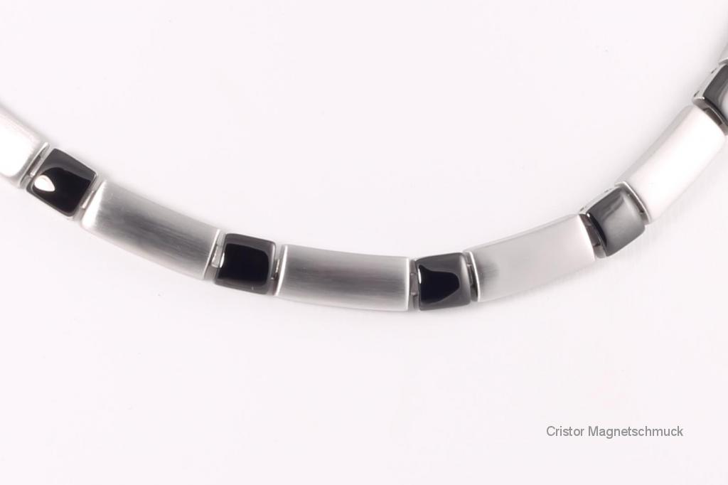 H9058BLSet - Halskette und Armband im Set schwarz-silber