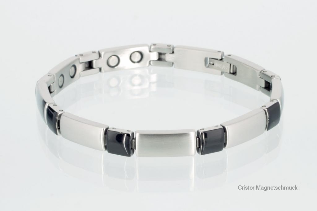 H9058BLSet - Halskette und Armband im Set schwarz-silber