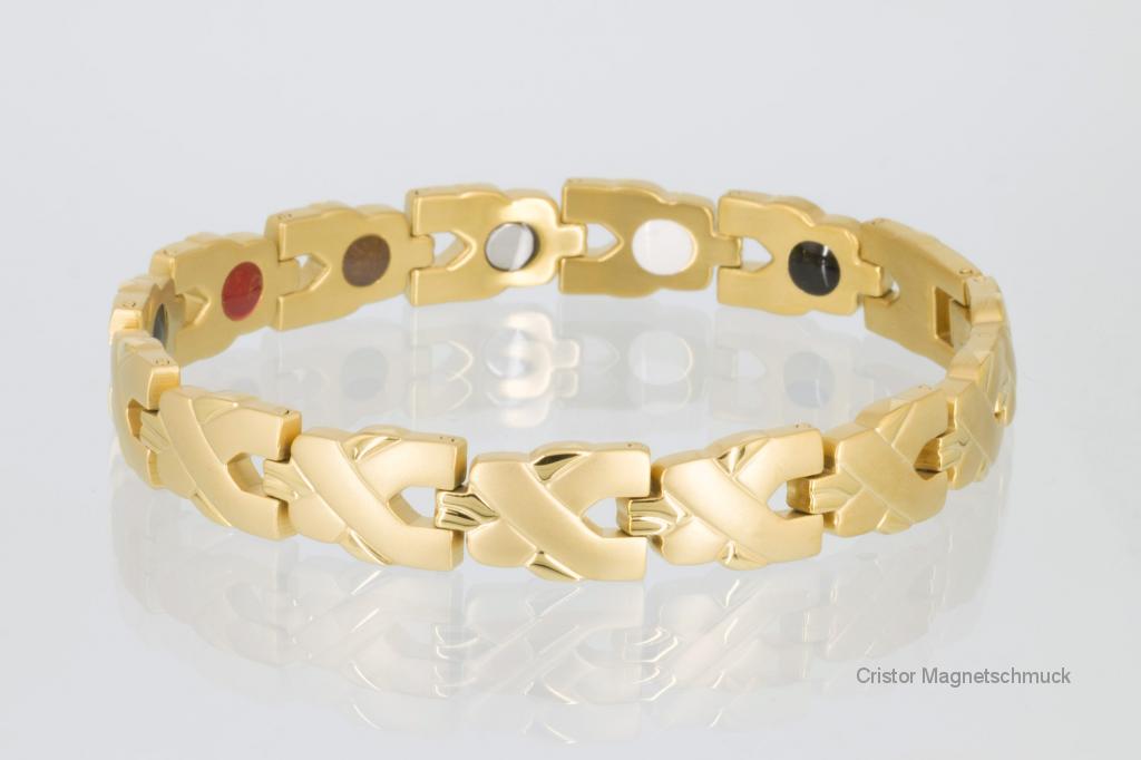 E8562G - 5-Elemente Armband goldfarben
