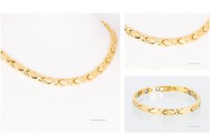 Halskette und Armband im Set goldfarben - h9024gset