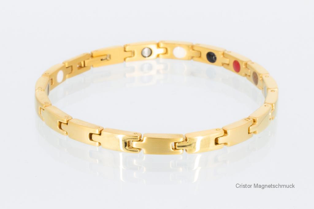 E8215G - 5-Elemente Armband goldfarben