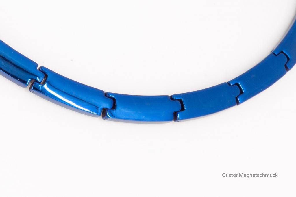 HTE9074blauSet - Titanenergiehalskette und -Armband im Set blau