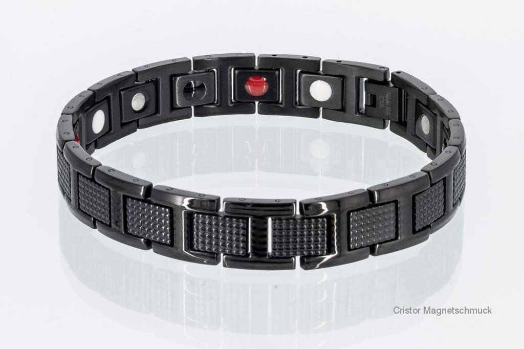 E8432BL - 4-Elemente Armband schwarz