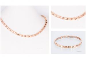 Halskette und Armband im Set rosegoldfarben - h9178rgset