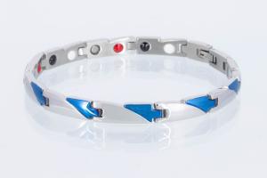 E8471SBlau2 - 4-Elemente Armband silber blau