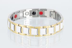 E8479GW - 4-Elemente Armband gold weiß