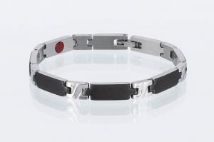 E8478BLS - 4-Elemente Armband silber schwarz