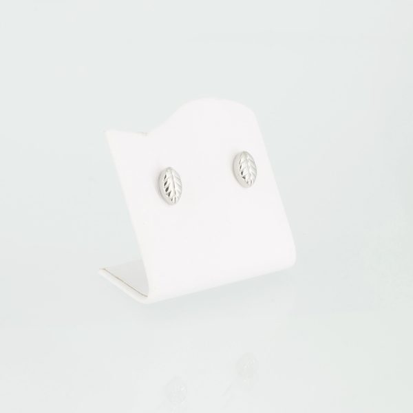 Magnetohrringe Silbernes Eichenblatt