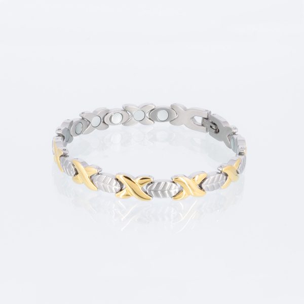 Magnetarmband Eichenblatt in Bicolor