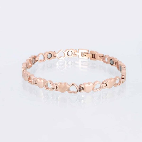 Magnetarmband Glück rosegoldfarben glänzend