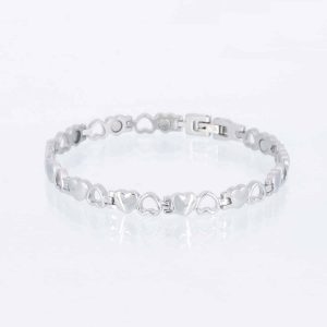 Magnetarmband Glück in Silber glänzend