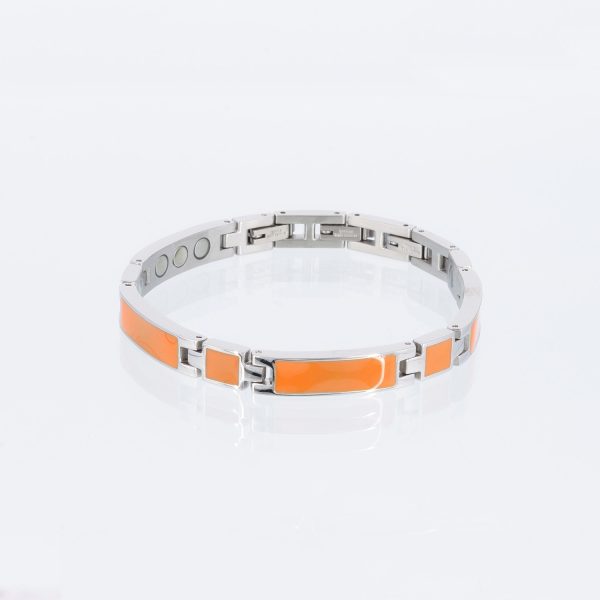 Magnetarmband mit orangenem Emaille