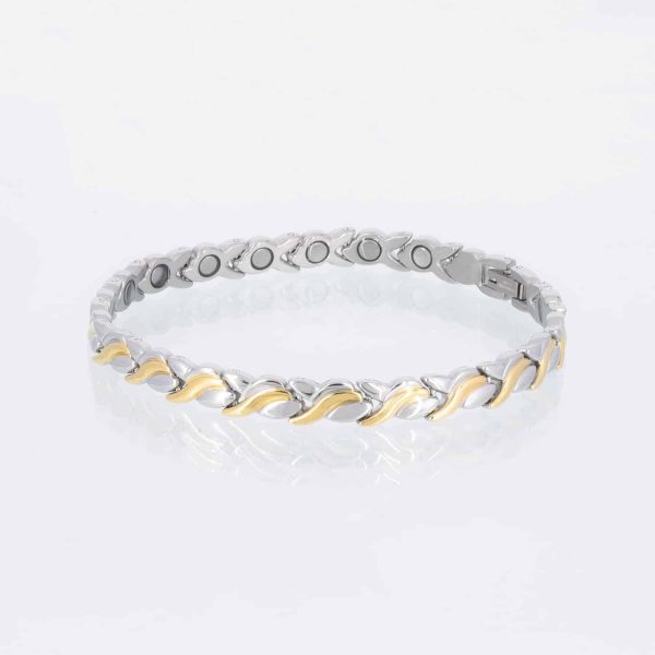Magnetarmband Wirbel in bicolor