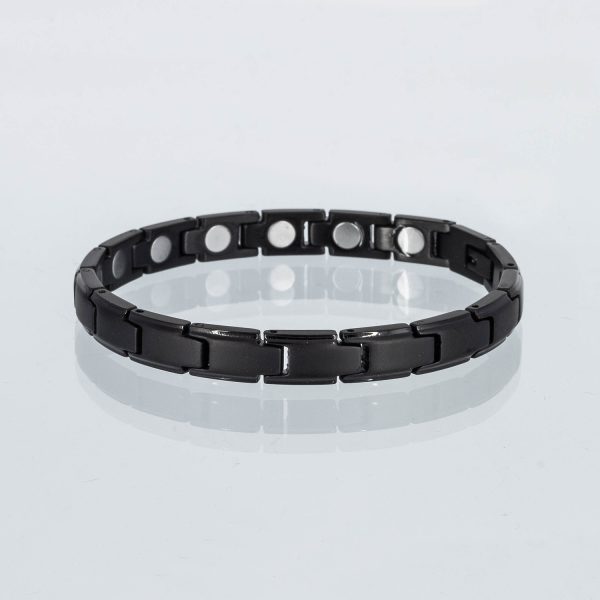 Schwarzes Powerarmband mit extrastarken Magneten