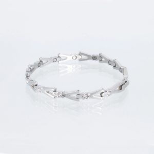 Magnetarmband Zusammenhalt in silber