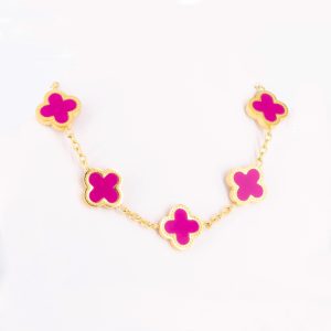 Magnetarmband Blüte in gold und pink