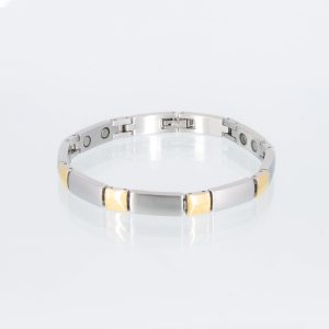 elegantes Magnetarmband in silber und gold