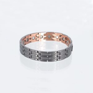 Kupferarmband Rallye mit chromfarbener Beschichtung