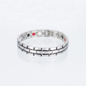 Energiearmband Klassiker in Silber und Schwarz