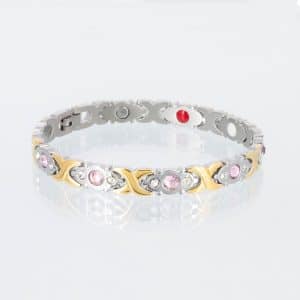 Energiearmband Romantik in Bicolor und Rosa