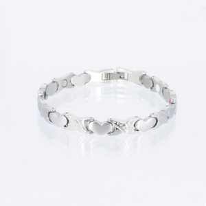 Energiearmband Großes Herz in Silber