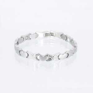 Energiearmband Großes Herz in Silber