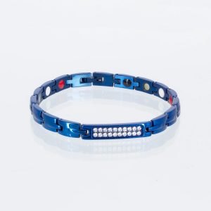 Blaues Energiearmband mit Zirkonia