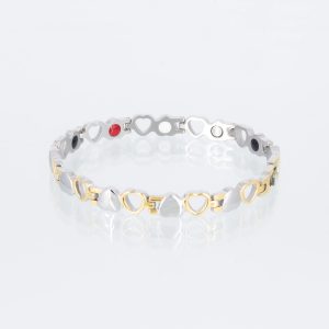 Energiearmband Glück in Bicolor glänzend