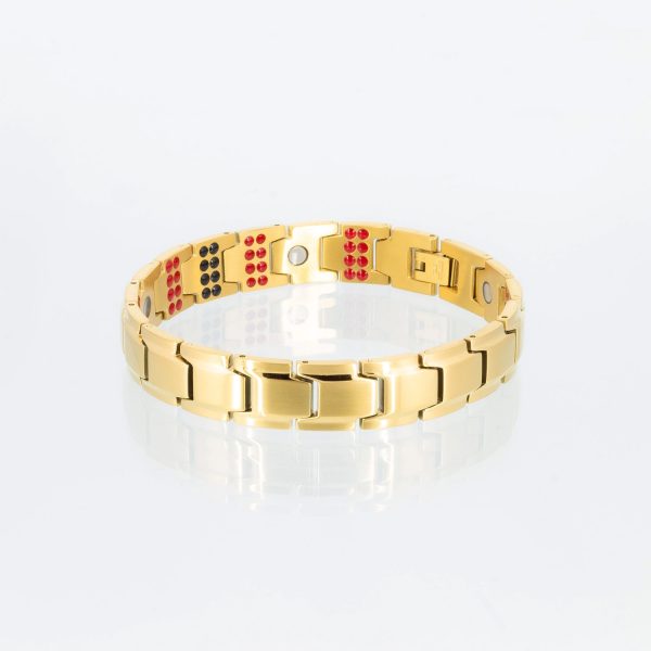 Energiearmband Vision in gold mit extravielen Einlagen