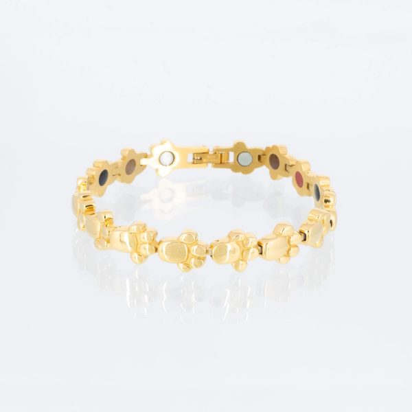 Energiearmband Pfote in gold