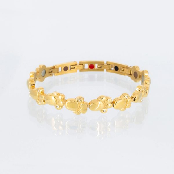Energiearmband Pfote in gold