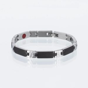 Energiearmband Antike in silber und schwarz