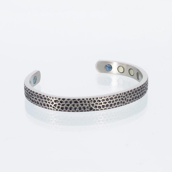 Energiearmreif Gepard in silber und schwarz