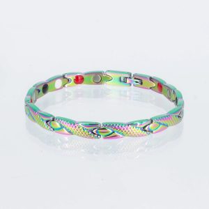 Energiearmband Verbundenheit in Metallica grün