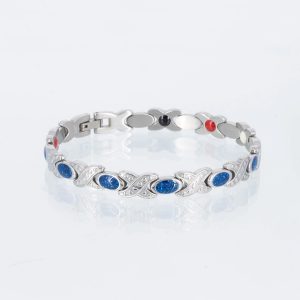 Energiearmband Romantika in silber und blau