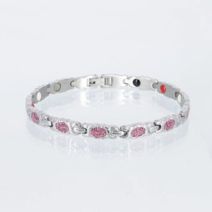 Energiearmband Romantika 2 in silber und lila