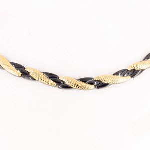 Collier Verbundenheit in Schwarz und Gold
