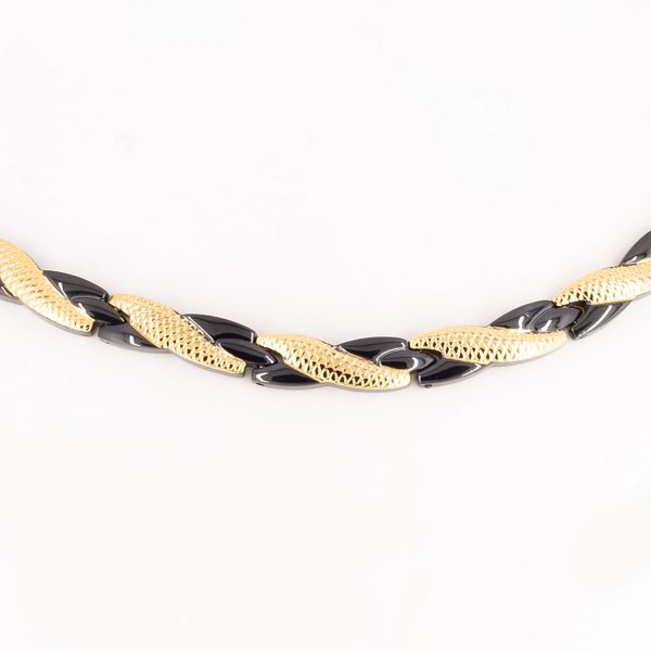 Collier Verbundenheit in Schwarz und Gold