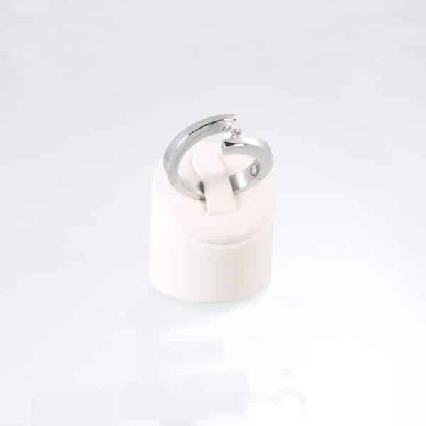 Magnetring Style 4 in silber mit Zirkonia
