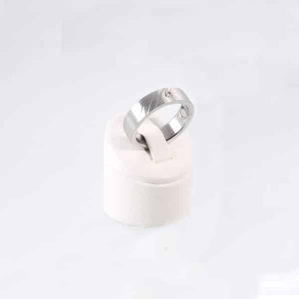 Magnetring Style 7 in silber mit Zirkonia