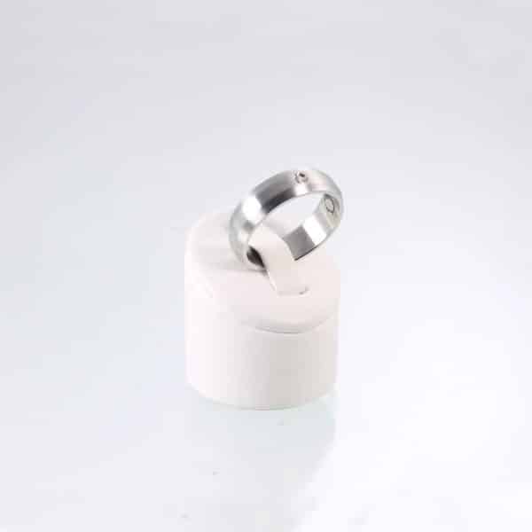 Magnetring Style 12 in silber mit Zirkonia