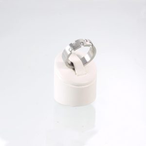 Magnetring Style 9 in silber mit Zirkonia