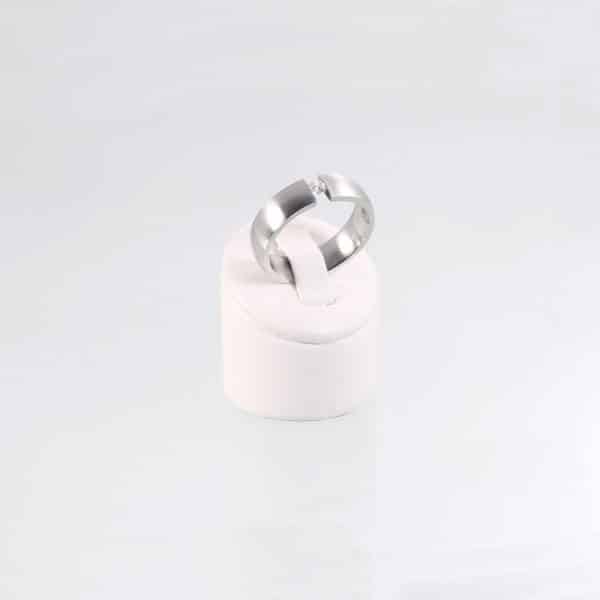 Magnetring Style 19 in silber mit Zirkonia