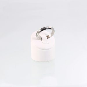 Titan-Energiering Style 49 silber mit Zirkonia