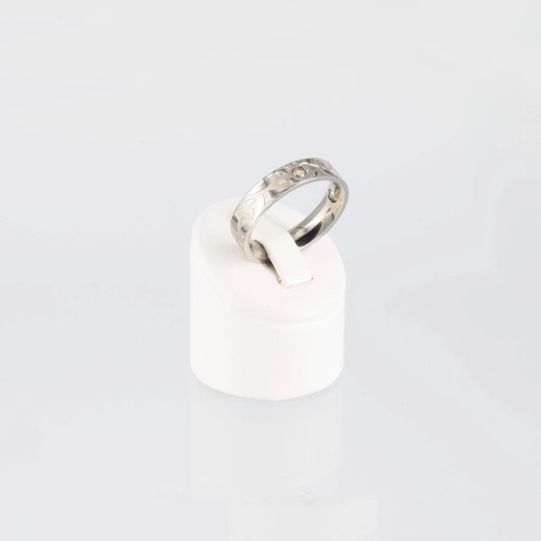 Titan-Energiering Style 50 silber mit Zirkonia