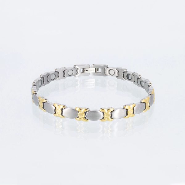 Titanarmband Blumenzauber in bicolor
